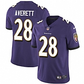 Nike Men & Women & Youth Ravens 28 Anthony Averett Purple NFL Vapor Untouchable Limited Jersey,baseball caps,new era cap wholesale,wholesale hats
